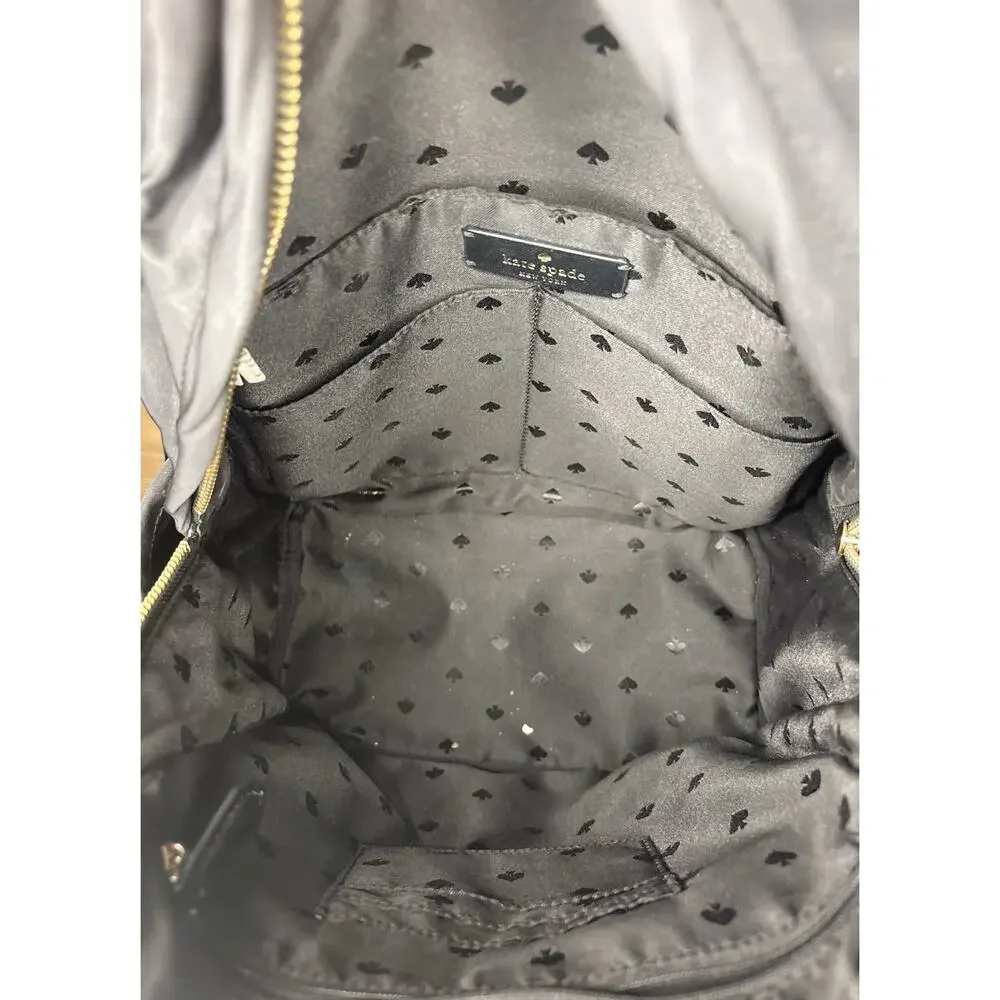 Kate Spade New York Chelsea Large Nylon Backpack Black 15” x 11”